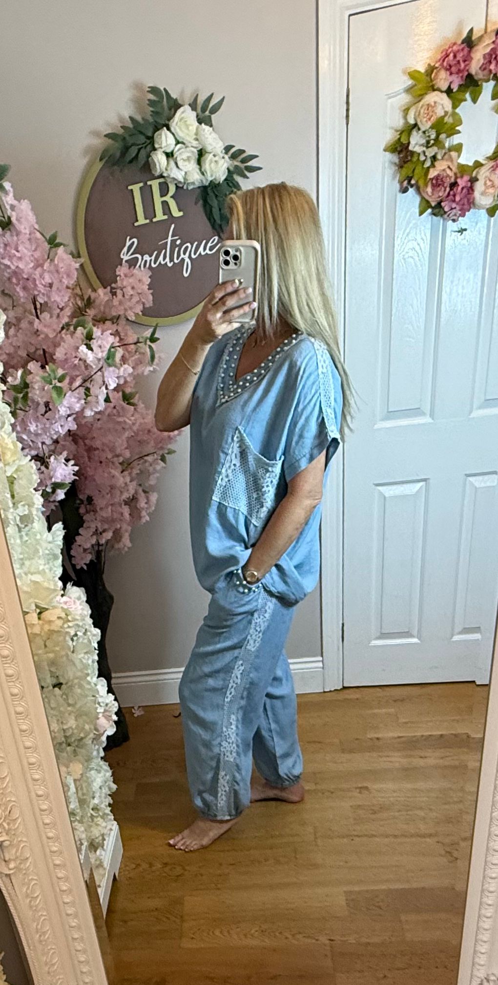 DENISE - Light denim chambray blue co ord