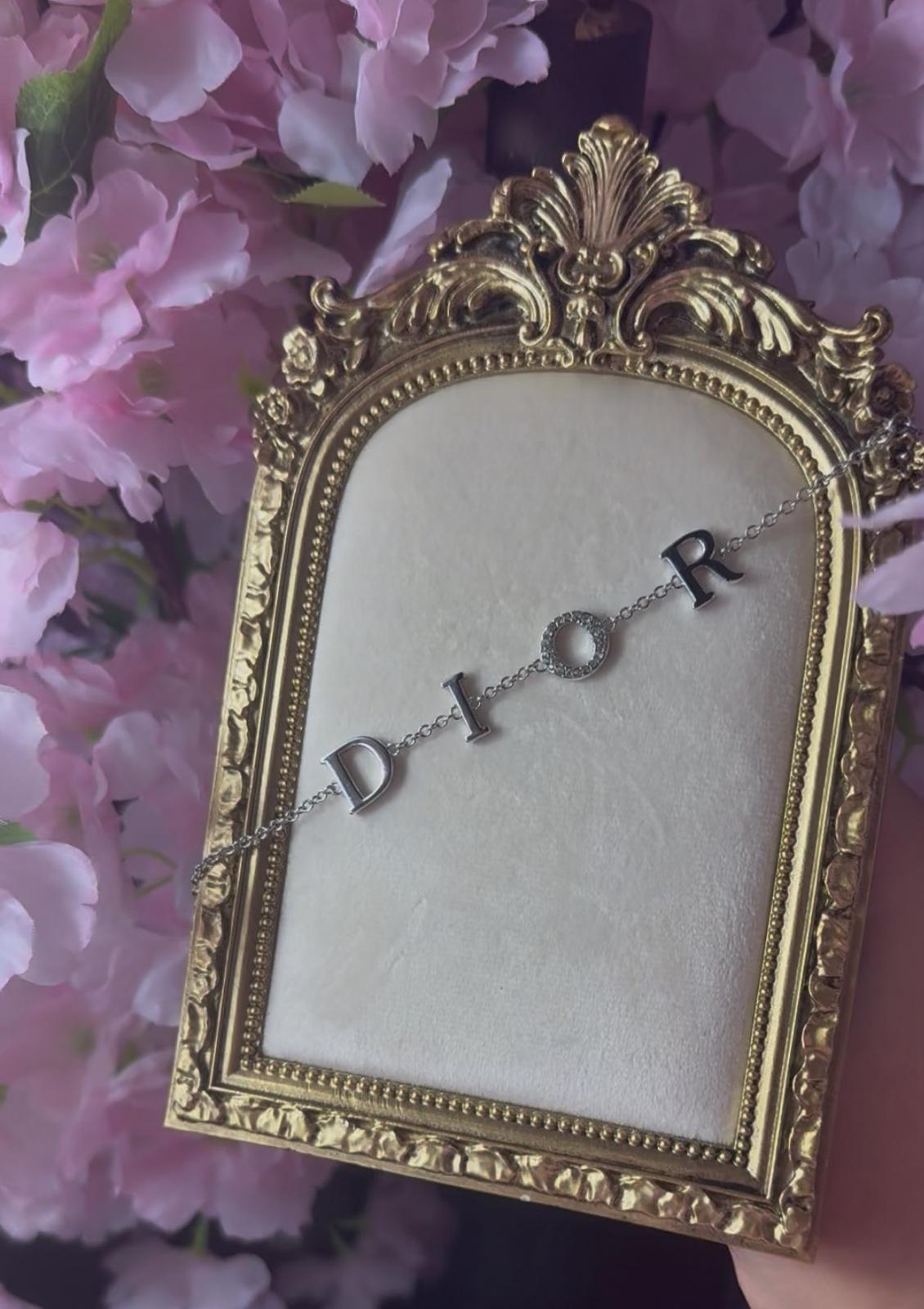 D Silver Letter Necklace