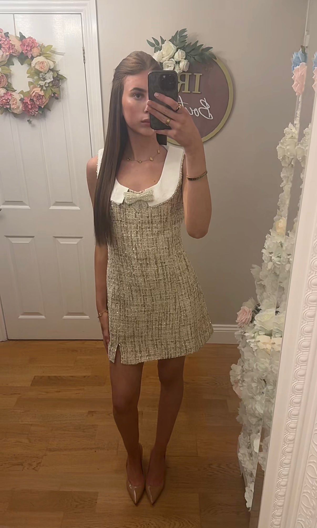 EMILY - Tweed Bow Dress - 2 Colours