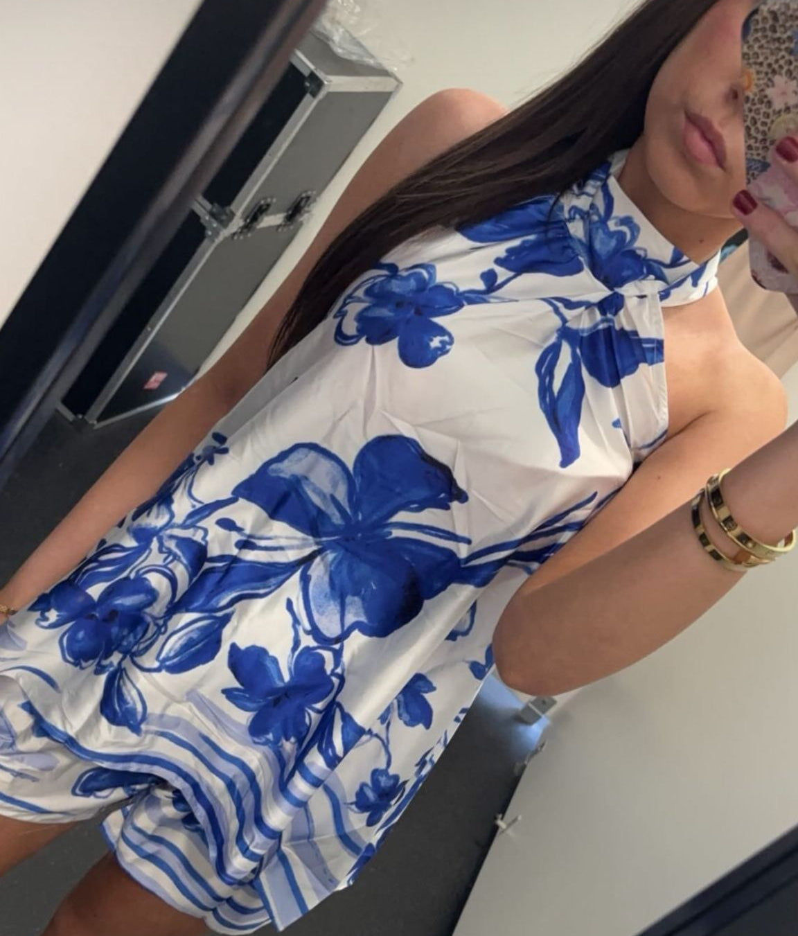 Flowery Halter Neck Short Set Co-ord