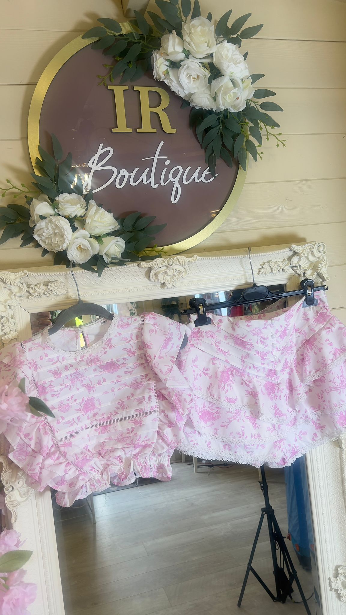 SABRINA -  Two Piece Co-ord Skort Set - Floral or Check