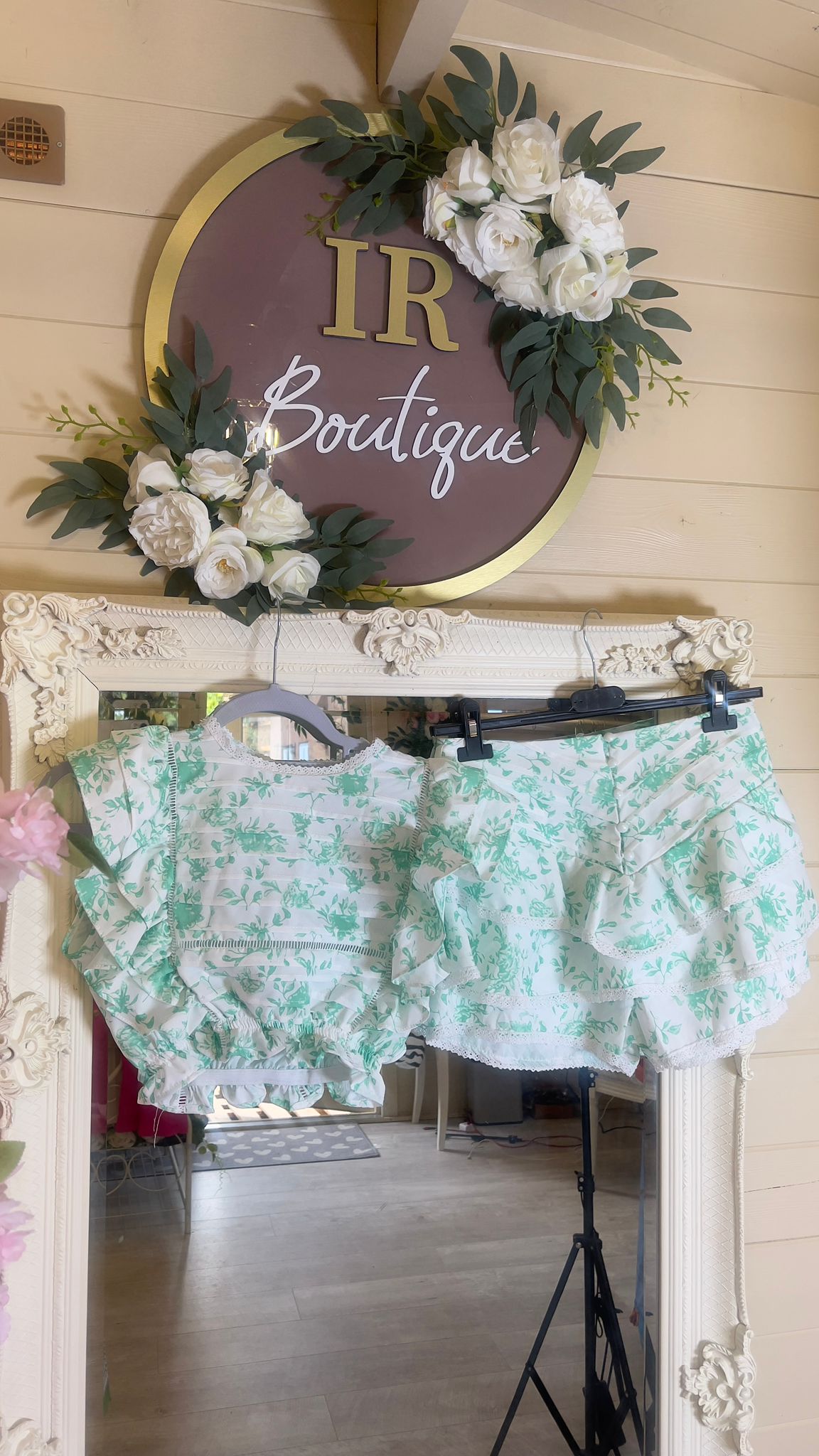 SABRINA -  Two Piece Co-ord Skort Set - Floral or Check