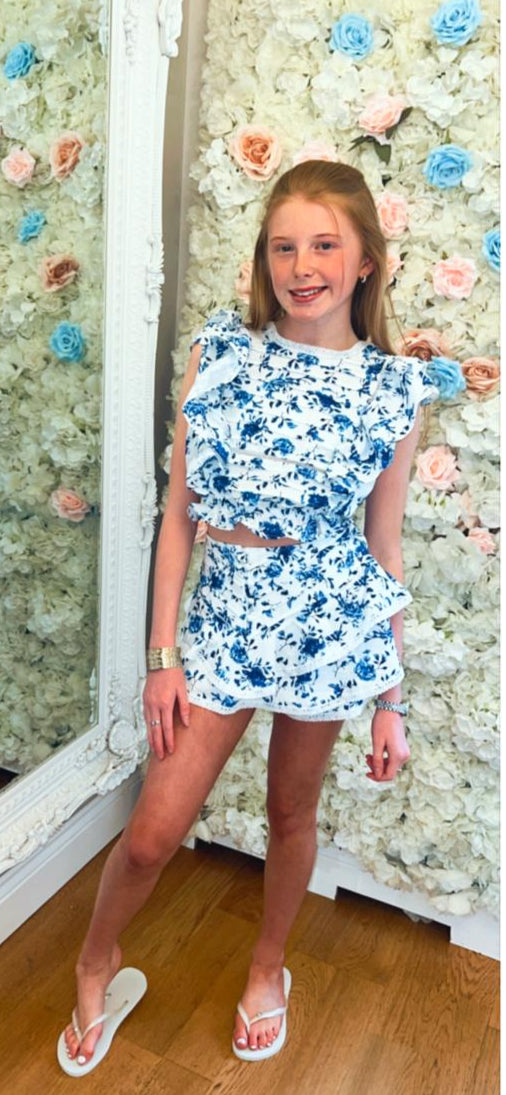 SABRINA -  Two Piece Co-ord Skort Set - Floral or Check