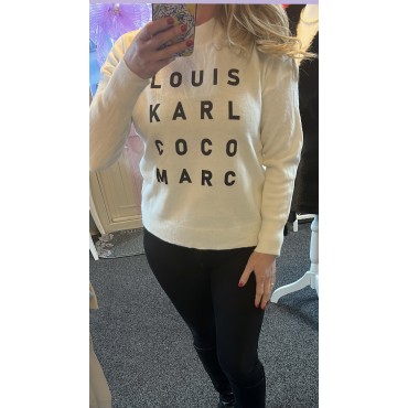 Louis slogan jumper - Cream