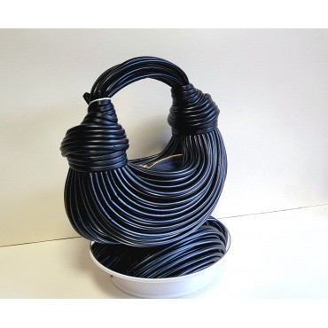 Black Knotted strappy detail bag