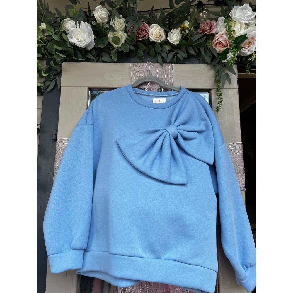 Blue Big Bow Sweatshirt