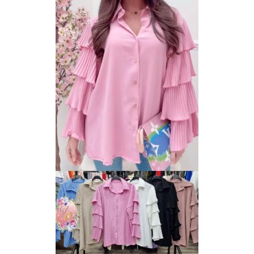 Layered frill sleeve shirt