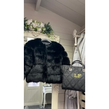 Black Luxe Faux Fur Jacket