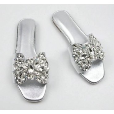 Julia Silver Rhinestone sandals