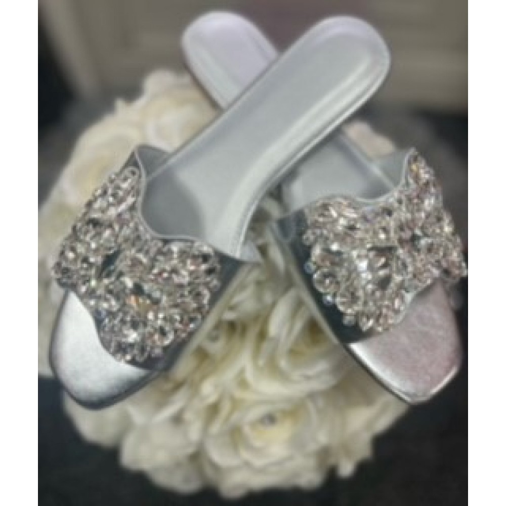 Julia Silver Rhinestone sandals