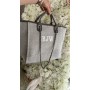 Grey Trim Personalised Medium Canvas Tote Bag