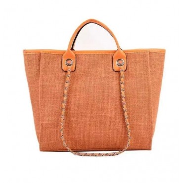 Orange Personalised Medium Canvas Tote Bag